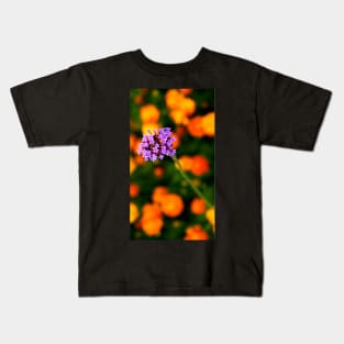 Purple Clump of Flowers Kids T-Shirt